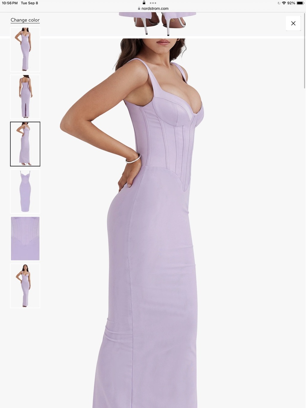 House of CB Lilac Sculpted Corset Slip Gown